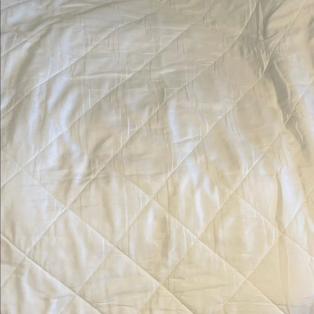 White Quilted Twin XL Mattress cover